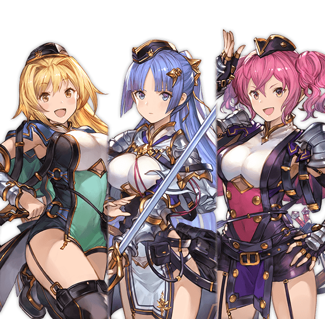 mona, mina, and mena (granblue fantasy and 1 more) drawn by minaba_hideo