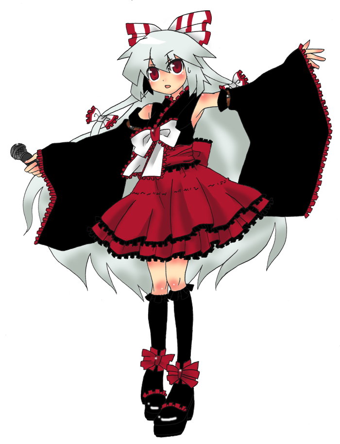 fujiwara no mokou (touhou) drawn by kurohagi_ryou