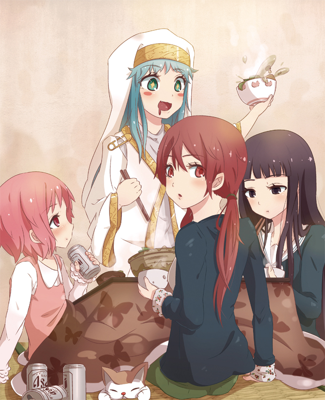 index, musujime awaki, tsukuyomi komoe, sphinx, and himegami aisa (toaru majutsu no index and 1 more) drawn by sakasana_(kaisen_teikoku)