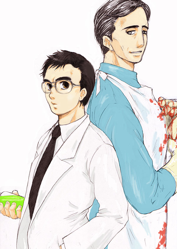 herbert west and carl hill (re-animator and 1 more) drawn by ran_(pixiv)