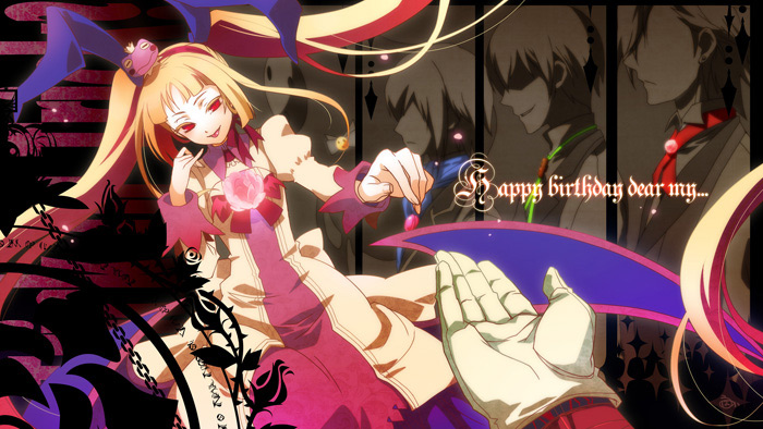 ragna the bloodedge, rachel alucard, jin kisaragi, hazama, and arakune (blazblue)