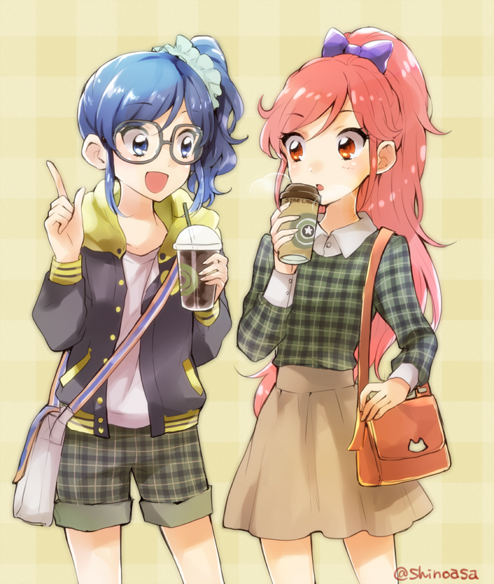 kiriya aoi and otoshiro seira (aikatsu!) drawn by shinoasa