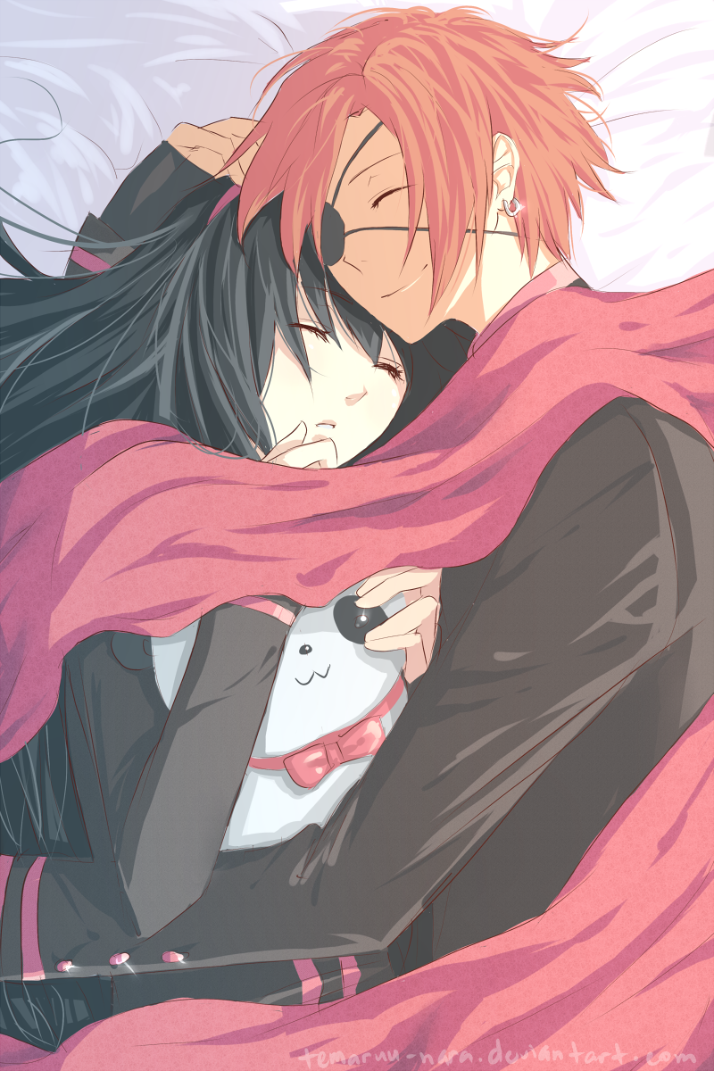 lenalee lee and lavi (d.gray-man) drawn by piku-chan21