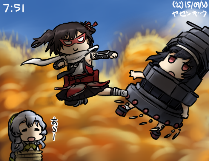 sendai, yamashiro, sendai kai ni, yamagumo, and yamashiro kai ni (kantai collection) drawn by hamu_koutarou