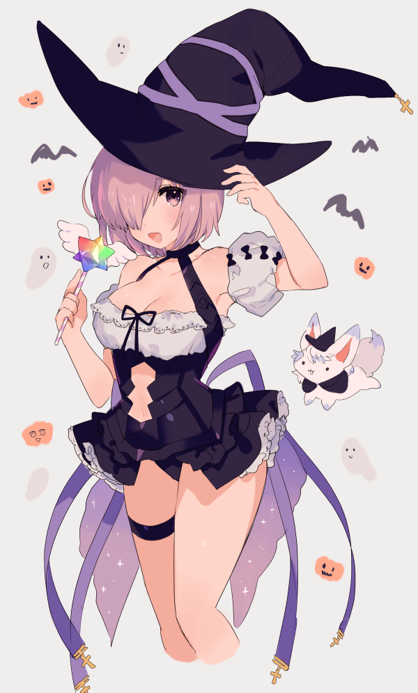 mash kyrielight and fou (fate and 1 more) drawn by miyako_(xxxbibit)