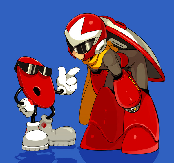 proto man and cool spot (mega man and 1 more) drawn by zakki