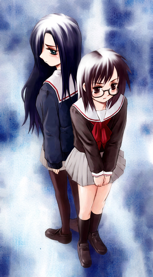 kurihara touko and sakaki shinobu (tenshi no inai 12-gatsu) drawn by messiah_cage