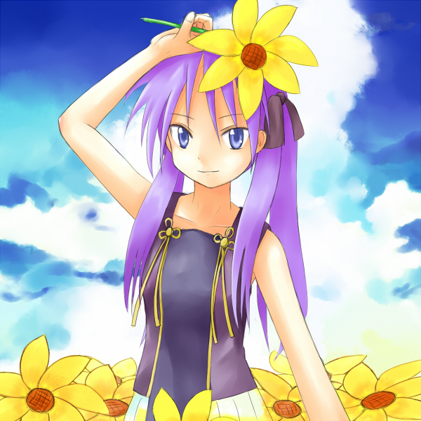 hiiragi kagami and nagi (lucky star and 1 more) drawn by kuma_panda