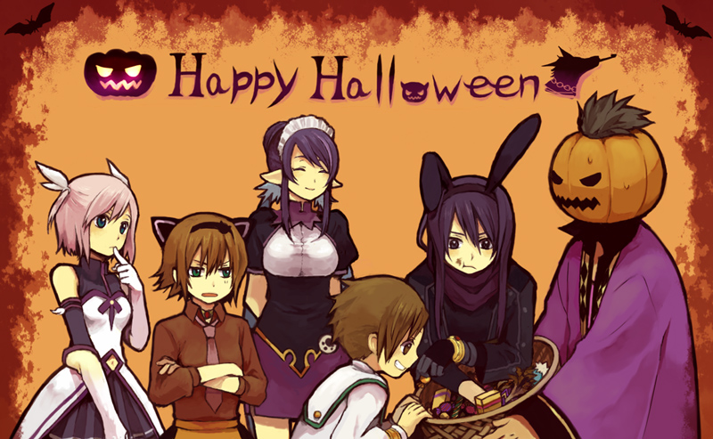 yuri lowell, estellise sidos heurassein, rita mordio, raven, karol capel, and 1 more (tales of and 1 more) drawn by shirataki_nako