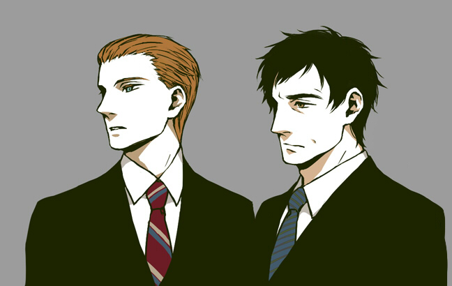 r daneel olivaw and elijah baley (the caves of steel) drawn by kurosuke_(nora)