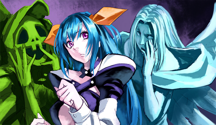 dizzy, necro, and undine (guilty gear) drawn by akito