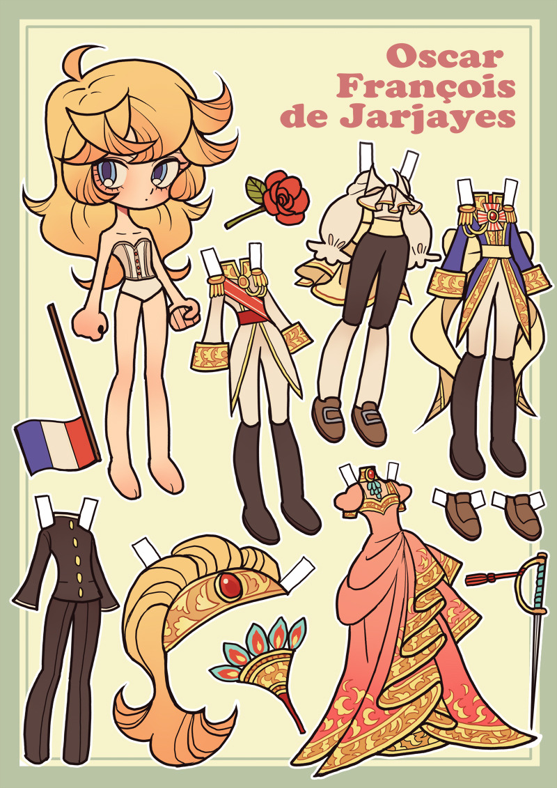 oscar francois de jarjayes (versailles no bara) drawn by meremero