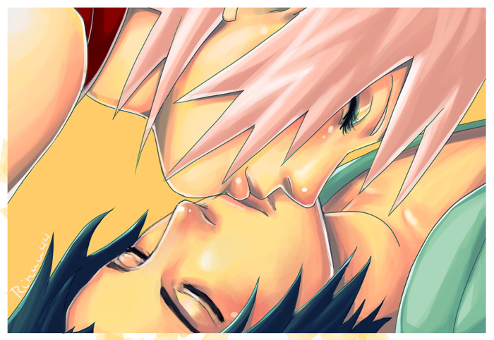 haruno sakura and uchiha sasuke (naruto and 1 more) drawn by rikuu44