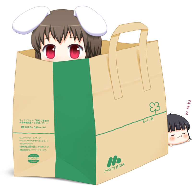 houraisan kaguya, inaba tewi, and teruyof (touhou) drawn by bebeneko