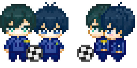 isagi yoichi and itoshi rin (blue lock) drawn by 9941only_drgr
