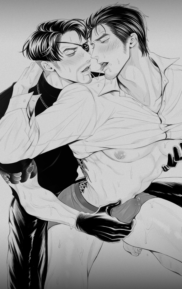 kiryu kazuma and majima goro (ryuu ga gotoku) drawn by kyo_rgg