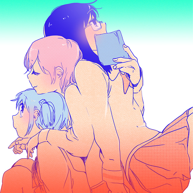 naganohara mio, aioi yuuko, and minakami mai (nichijou) drawn by tamagogogo