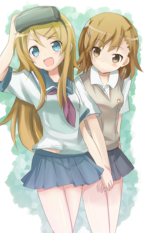 misaka mikoto, kousaka kirino, and misaka imouto (toaru majutsu no index and 2 more) drawn by mishima_kurone