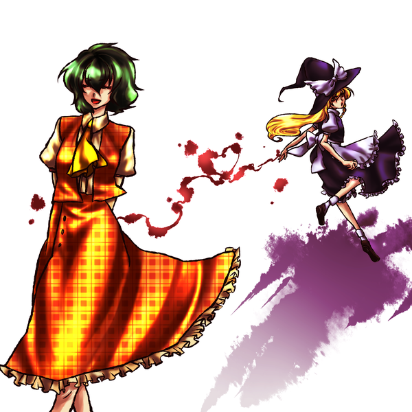kirisame marisa and kazami yuuka (touhou) drawn by tobi_(discharge_cycle)