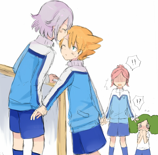 nozaki sakura, manabe jin'ichirou, minaho kazuto, and morimura konoha (inazuma eleven and 2 more) drawn by barufoa