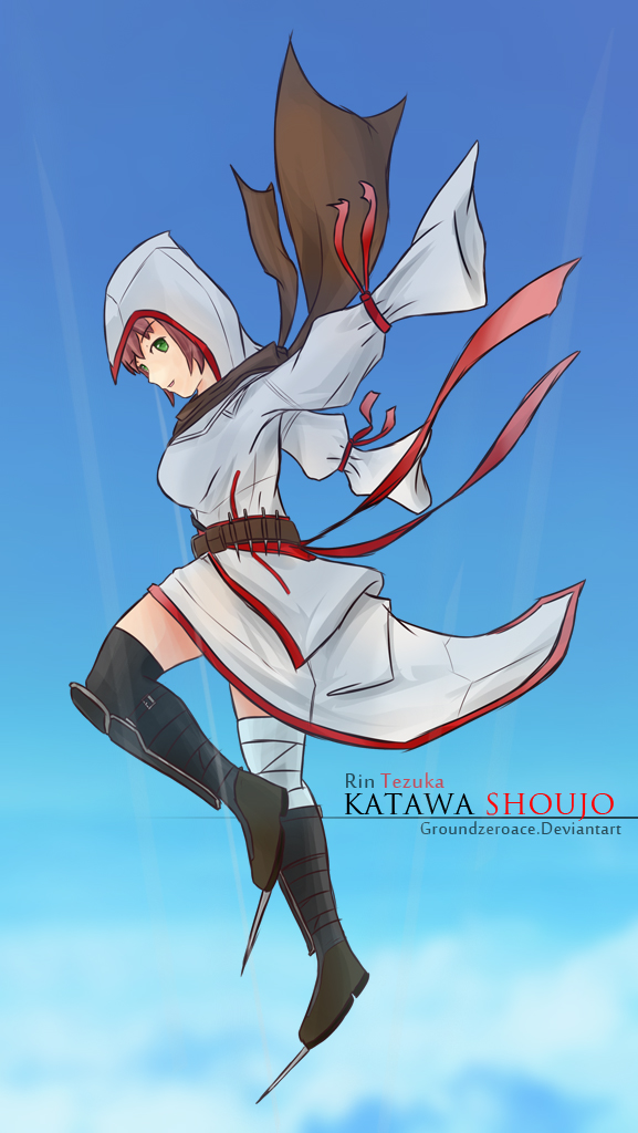tezuka rin (katawa shoujo and 1 more) drawn by groundzeroace