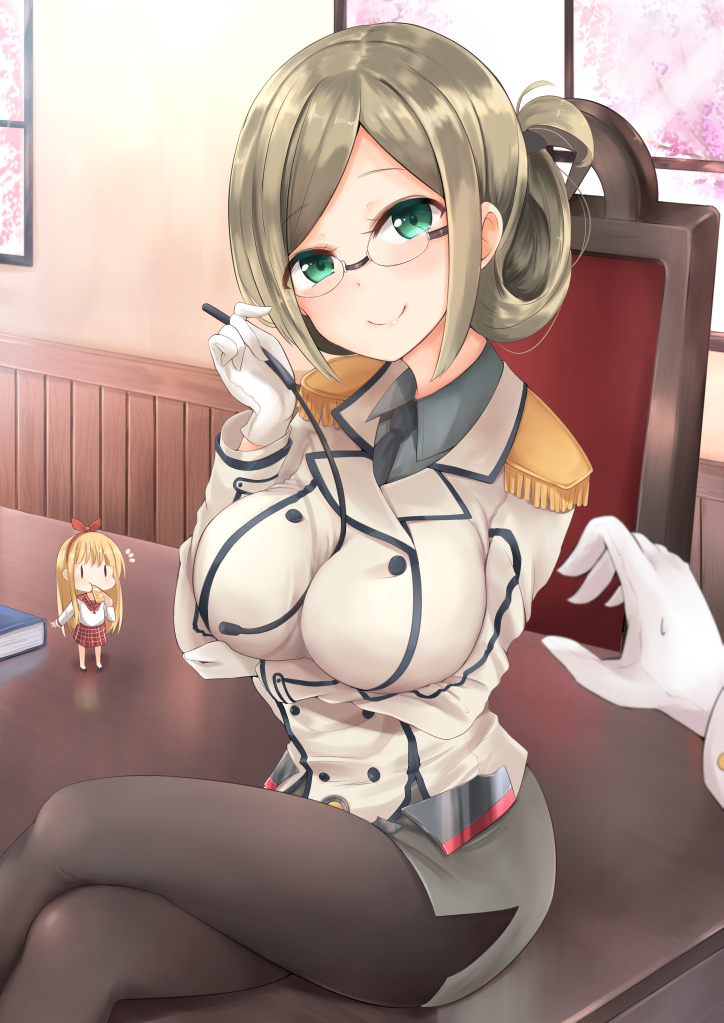 admiral, fairy, katori, and oto 152mm triple rapid fire gun mount (kantai collection) drawn by neneru