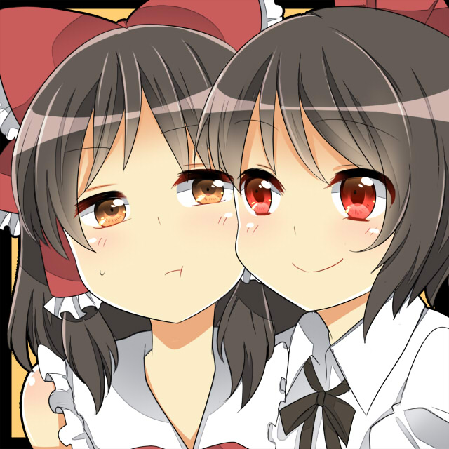 hakurei reimu and shameimaru aya (touhou) drawn by ochazuke