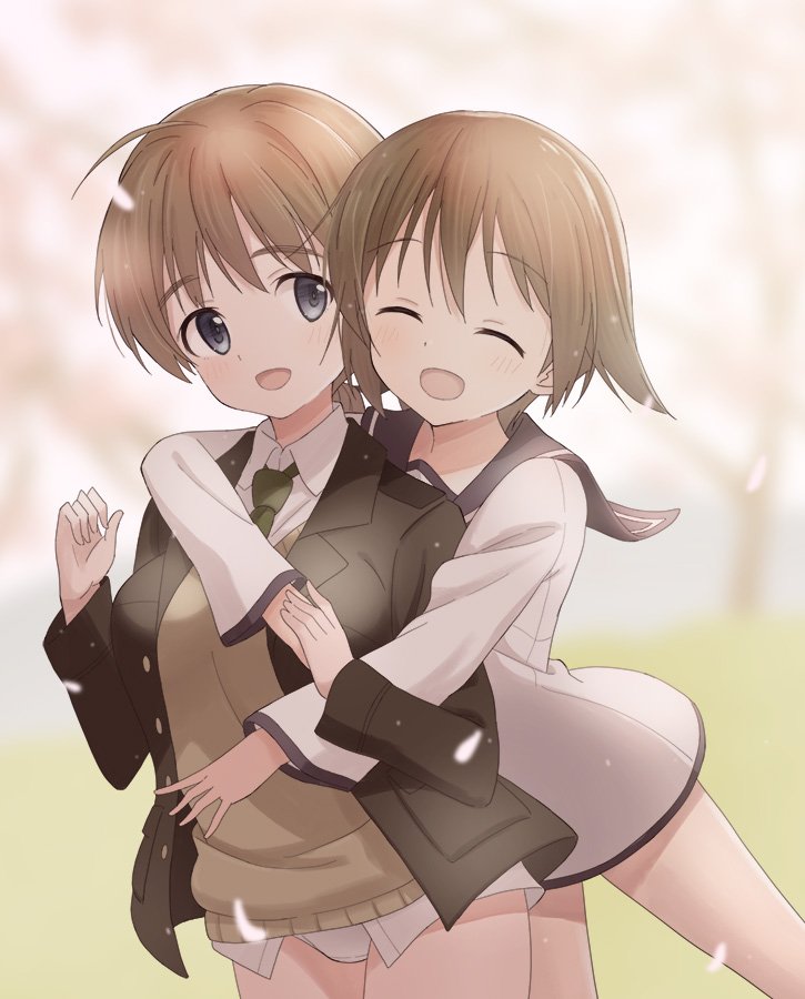 miyafuji yoshika and lynette bishop (world witches series and 1 more) drawn by hide_0