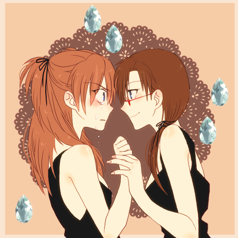 souryuu asuka langley and makinami mari illustrious (neon genesis evangelion and 2 more) drawn by kei_(magicmajidedaisuki)