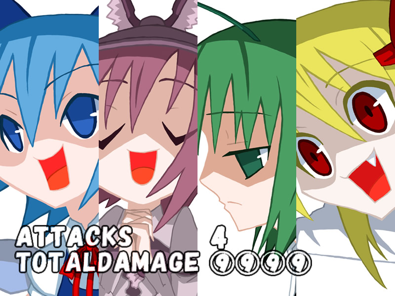 cirno, rumia, mystia lorelei, and wriggle nightbug (touhou and 1 more) drawn by ke-su