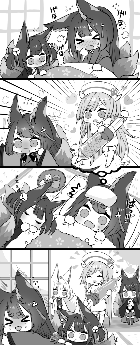 manjuu, kaga, akagi, amagi, akagi-chan, and 1 more (azur lane) drawn by putimaxi