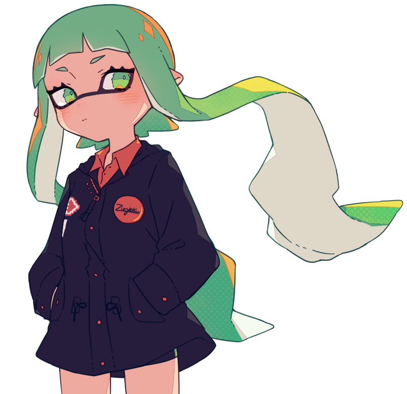 inkling player character and inkling girl (splatoon) drawn by inuowour