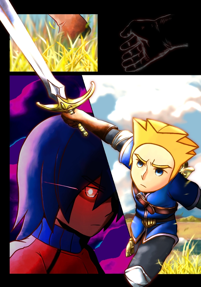 mii, mii brawler, and mii swordfighter (super smash bros. and 1 more) drawn by yuufuan_&_buran