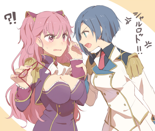 charlotte shalzen and shigure kasumi (valkyrie drive and 1 more) drawn by sou_(tuhut)