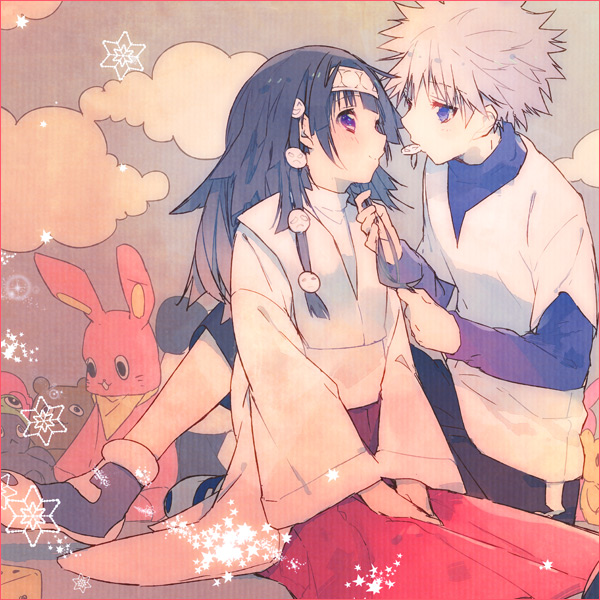 killua zoldyck and alluka zoldyck (hunter x hunter) drawn by tsunekawa_niwasuke