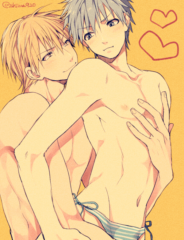 kuroko tetsuya and kise ryouta (kuroko no basuke) drawn by mashima_shima