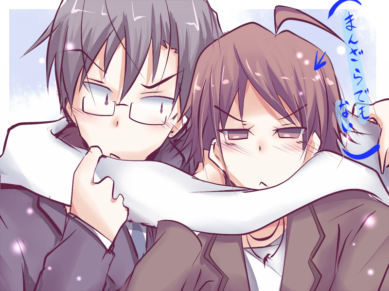 producer and amagase touma (idolmaster) drawn by natsu_(anta_tte_hitoha)