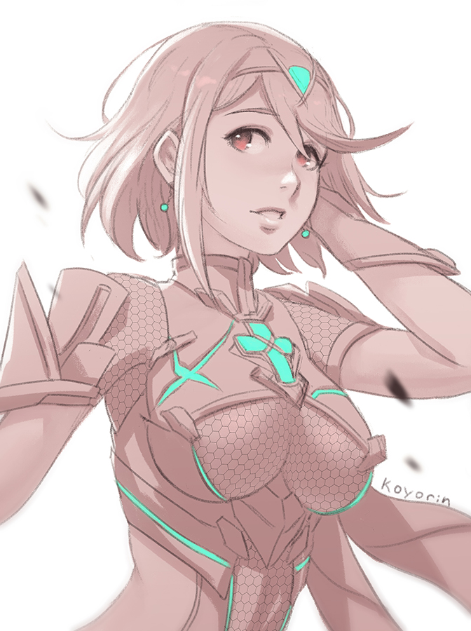 pyra (xenoblade chronicles and 1 more) drawn by koyorin