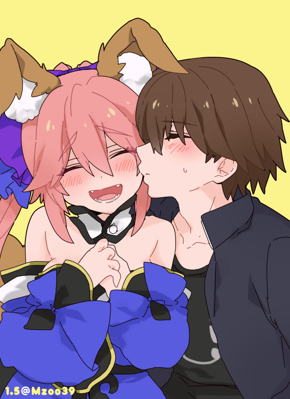 tamamo, tamamo no mae, and kishinami hakuno (fate and 2 more) drawn by osakana_(rrg0123)