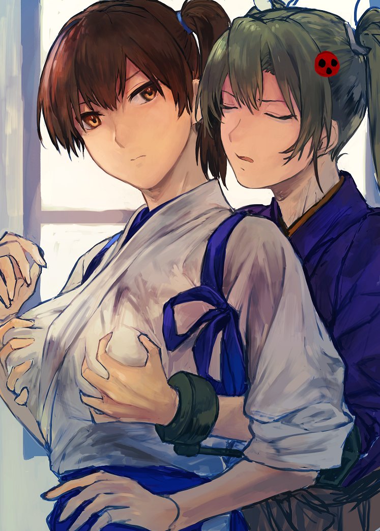 kaga, zuikaku, and zuikaku kai ni (kantai collection) drawn by fukazaki
