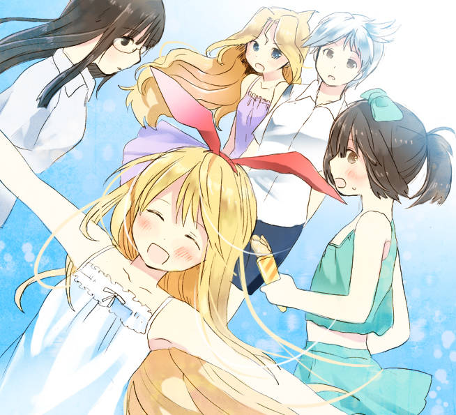 amae koromo, kunihiro hajime, ryuumonbuchi touka, sawamura tomoki, and inoue jun (saki)