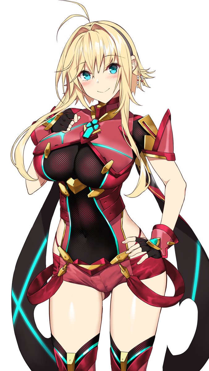 pyra and tsurumaki maki (xenoblade chronicles and 2 more) drawn by yappen