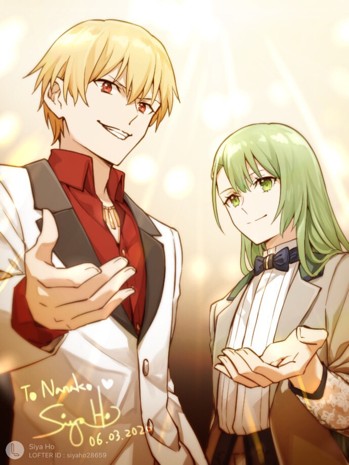 gilgamesh and enkidu (fate and 1 more) drawn by siya_ho