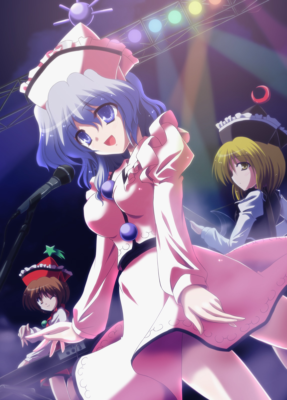 lunasa prismriver, merlin prismriver, and lyrica prismriver (touhou) drawn by yamu_(reverse_noise)