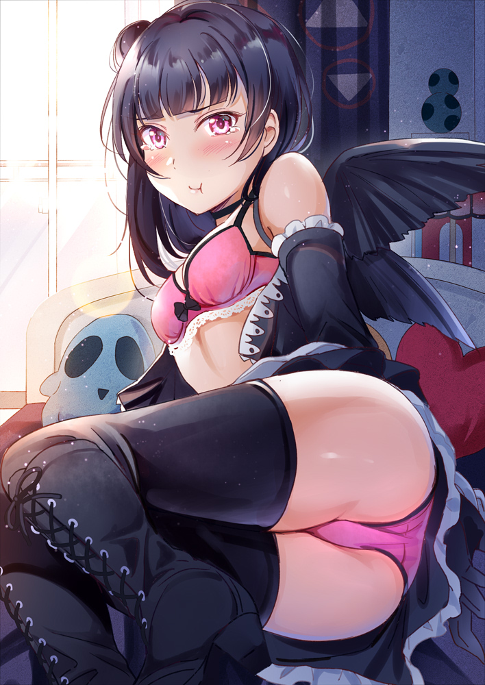 tsushima yoshiko (love live! and 1 more) drawn by tipii