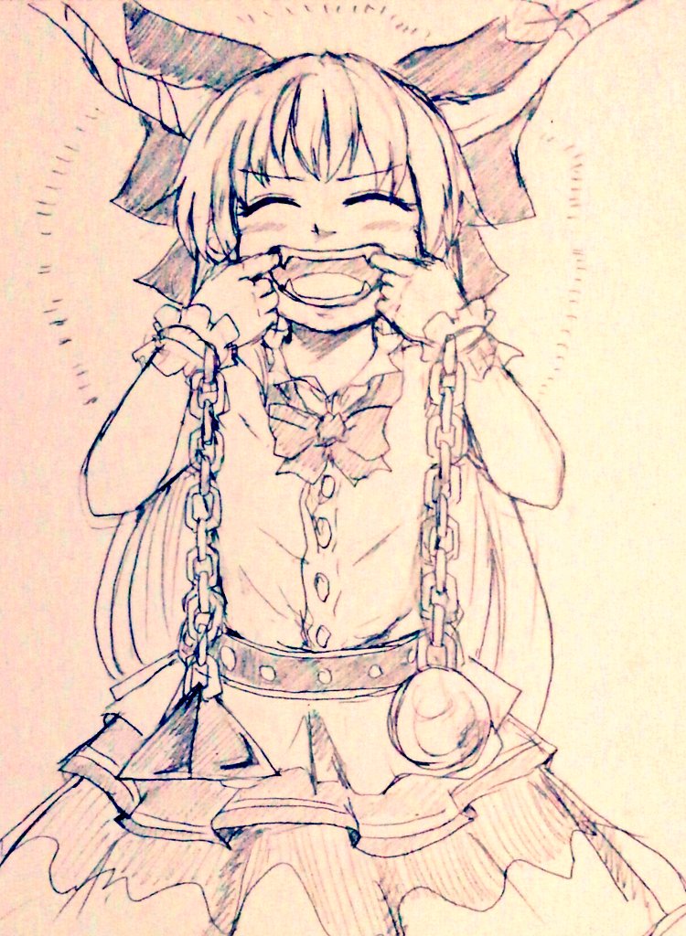 ibuki suika (touhou) drawn by d-m_(dii_emu)