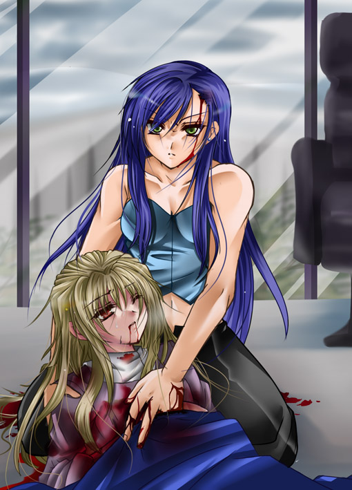 shizuru viola and natsuki kruger (my-otome) drawn by moguji