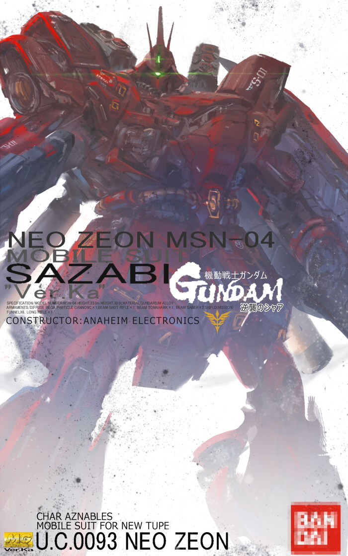 sazabi (gundam and 2 more) drawn by stu_dts