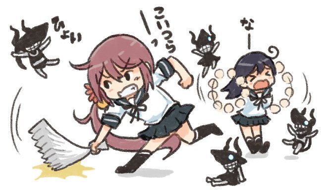 ushio, akebono, and pt imp group (kantai collection) drawn by saiguchi_otoufu