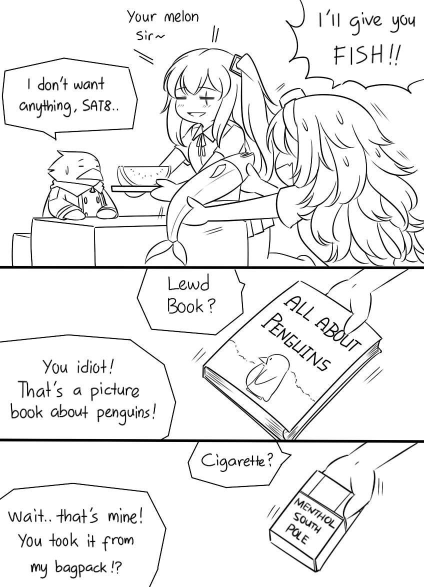 admiral, ump45, non-human admiral, s.a.t.8, and little blue (kantai collection and 1 more) drawn by guin_guin